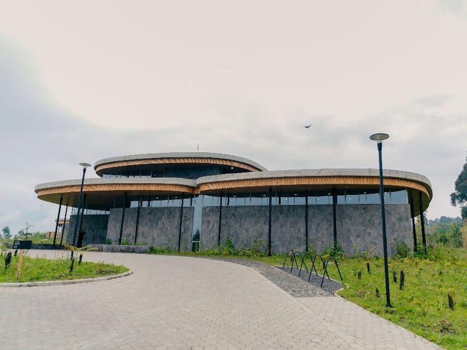 Exterior of the visitor centre building, Rwanda
